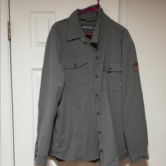 Eddie Bauer Men's Charcoal Shirt Jacket - Picture 1 of 6